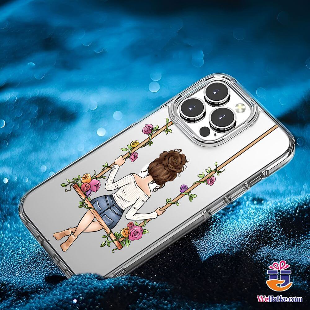 Customized Back Case For girl on Swing - 4