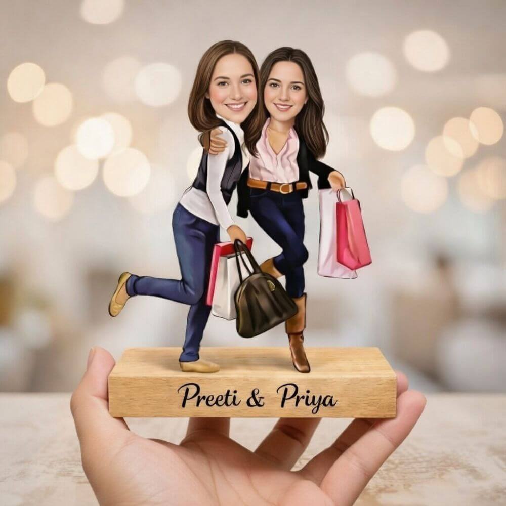 Customized caricature for bestie shopping - 3