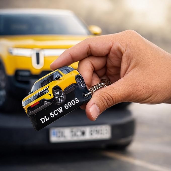 Personalized Car Photo Resin Keychain - 3