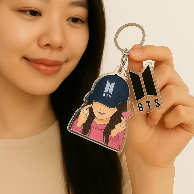 BTS Girl Keychain Set of 2 - 3