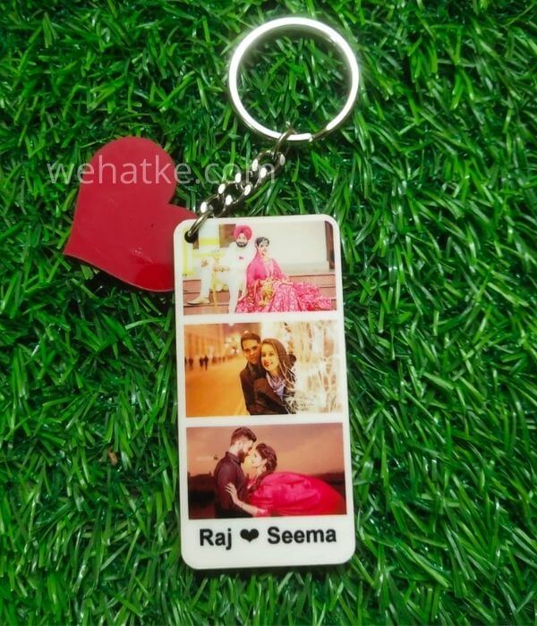 Customized valentine love keychian for couples - 2