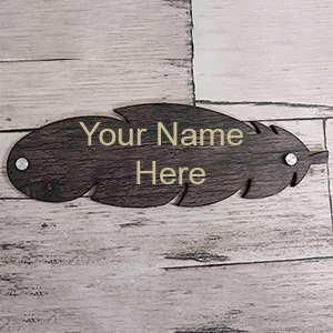 Customized Wooden Name Plate With Golden Letter's - 2