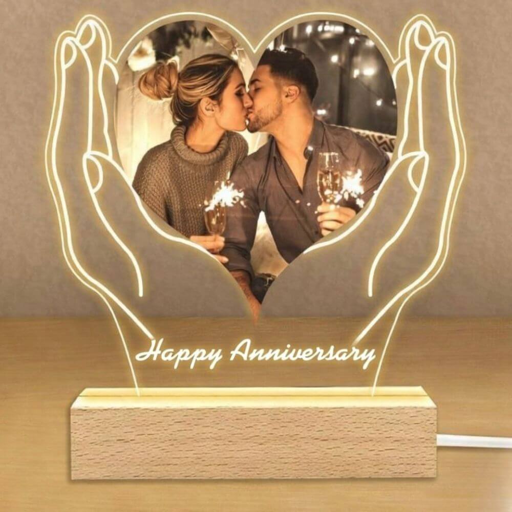 Heart-Hand 3D Photo Lamp - 3