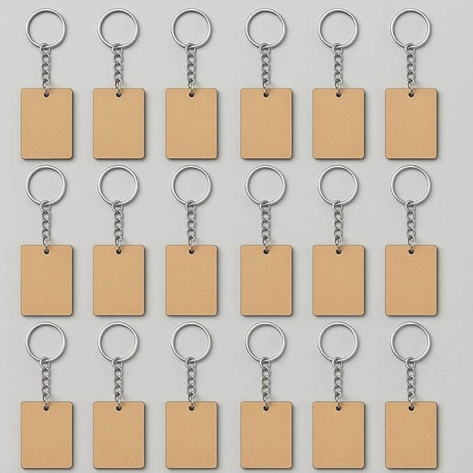 Blank MDF Keychain for Painting, Art & Craft - 4