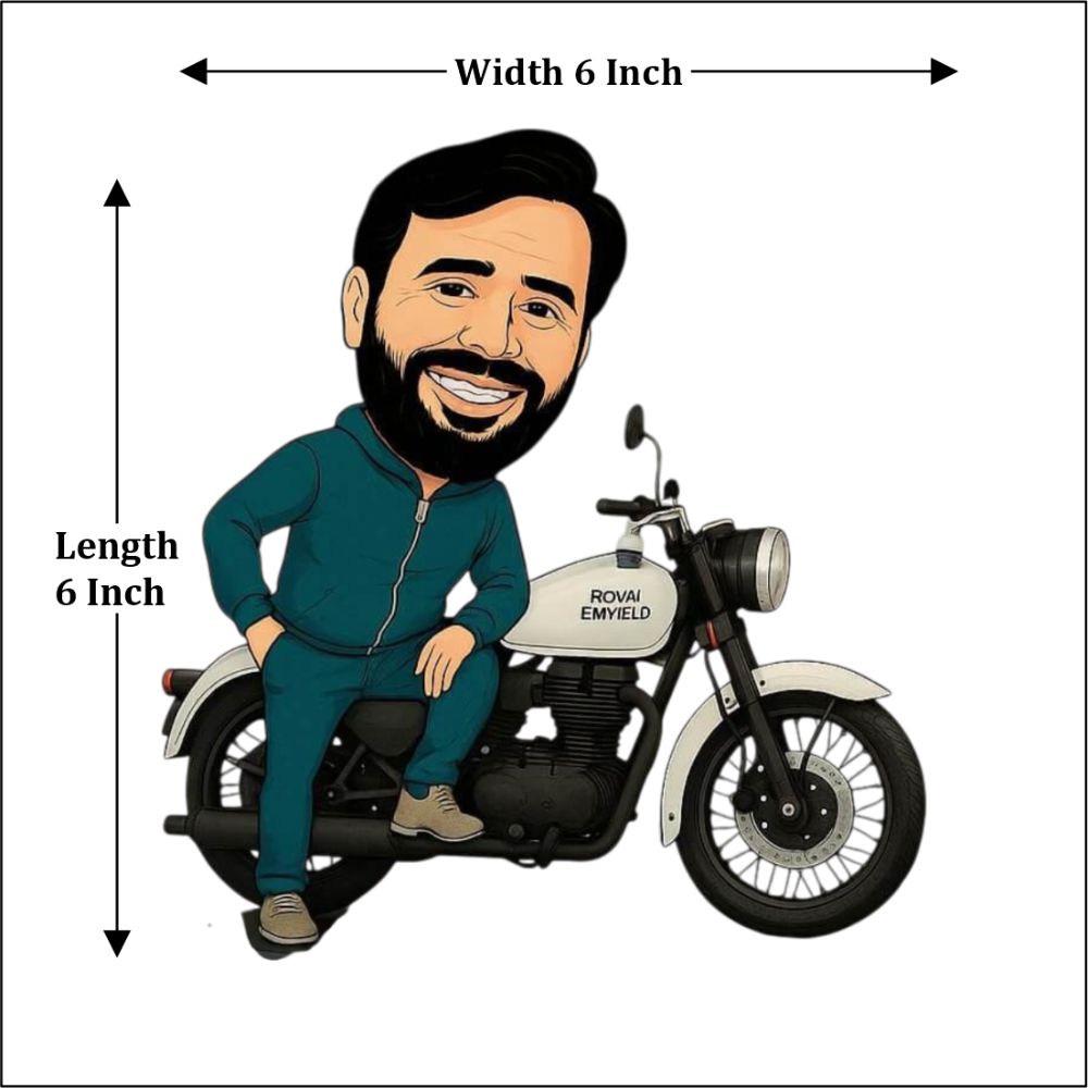Customized Royal Enfield Bullet Caricature - 6