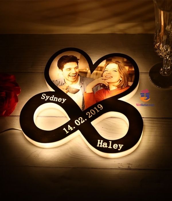 Customized Infinity Love with Heart Photo - 3