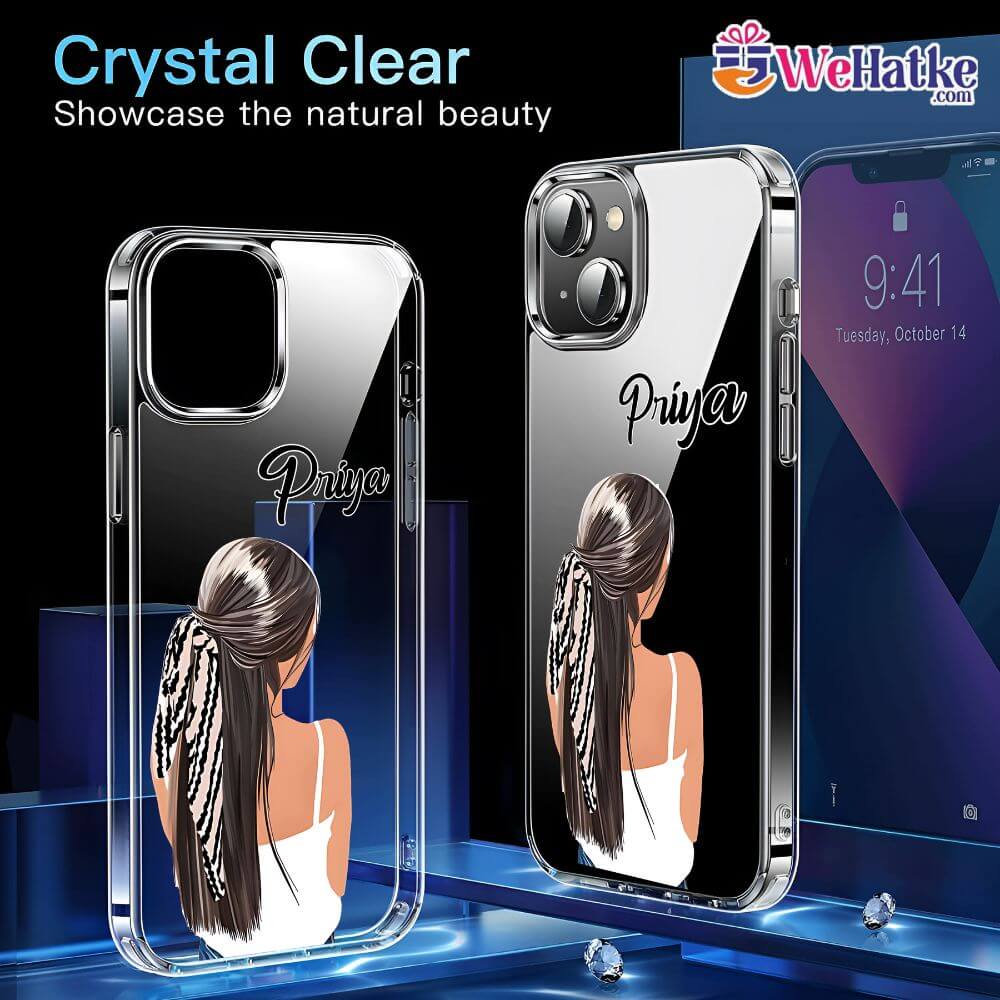 Customized Back Case For Cute Girl With Scarf - 2