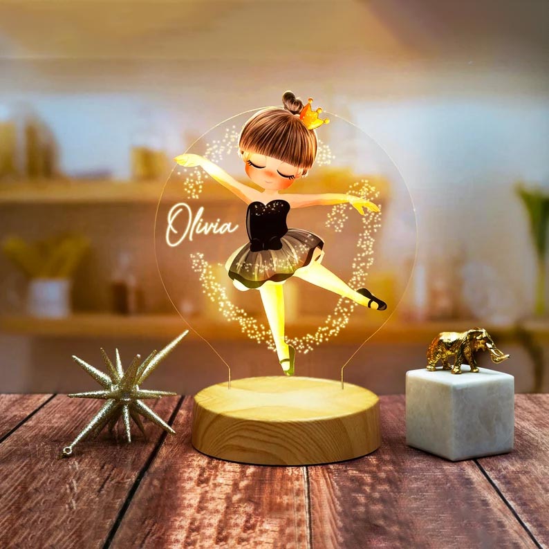 Customized Ballet Dancer Kids Night Light - 2