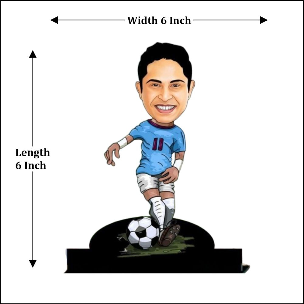 Customized football playing caricature - 4