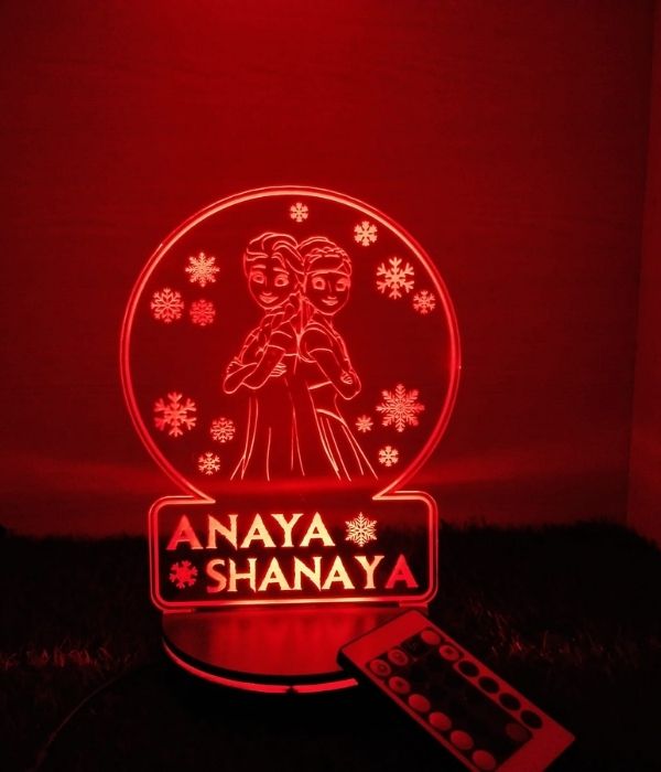 Customized Best Friend lamp with name - 3