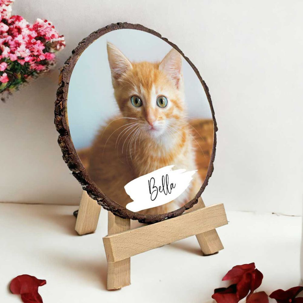 Custom Pet Photo Wooden Slice - 4