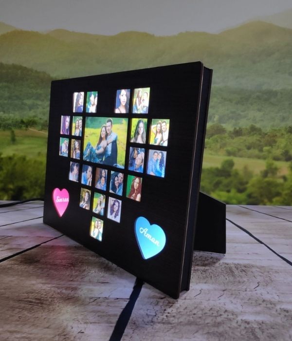 Customized LED couple frame with collage - 3
