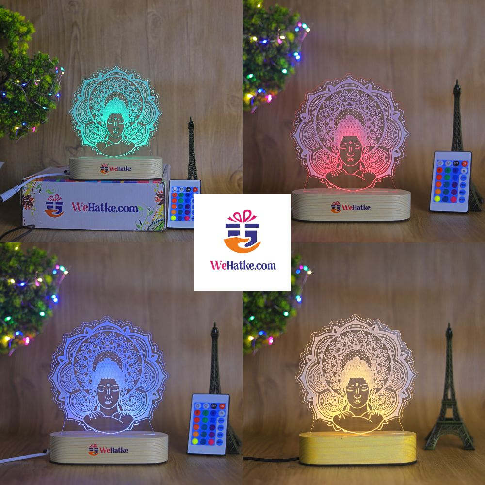 Buddha 3D Illusion Lamp - 2