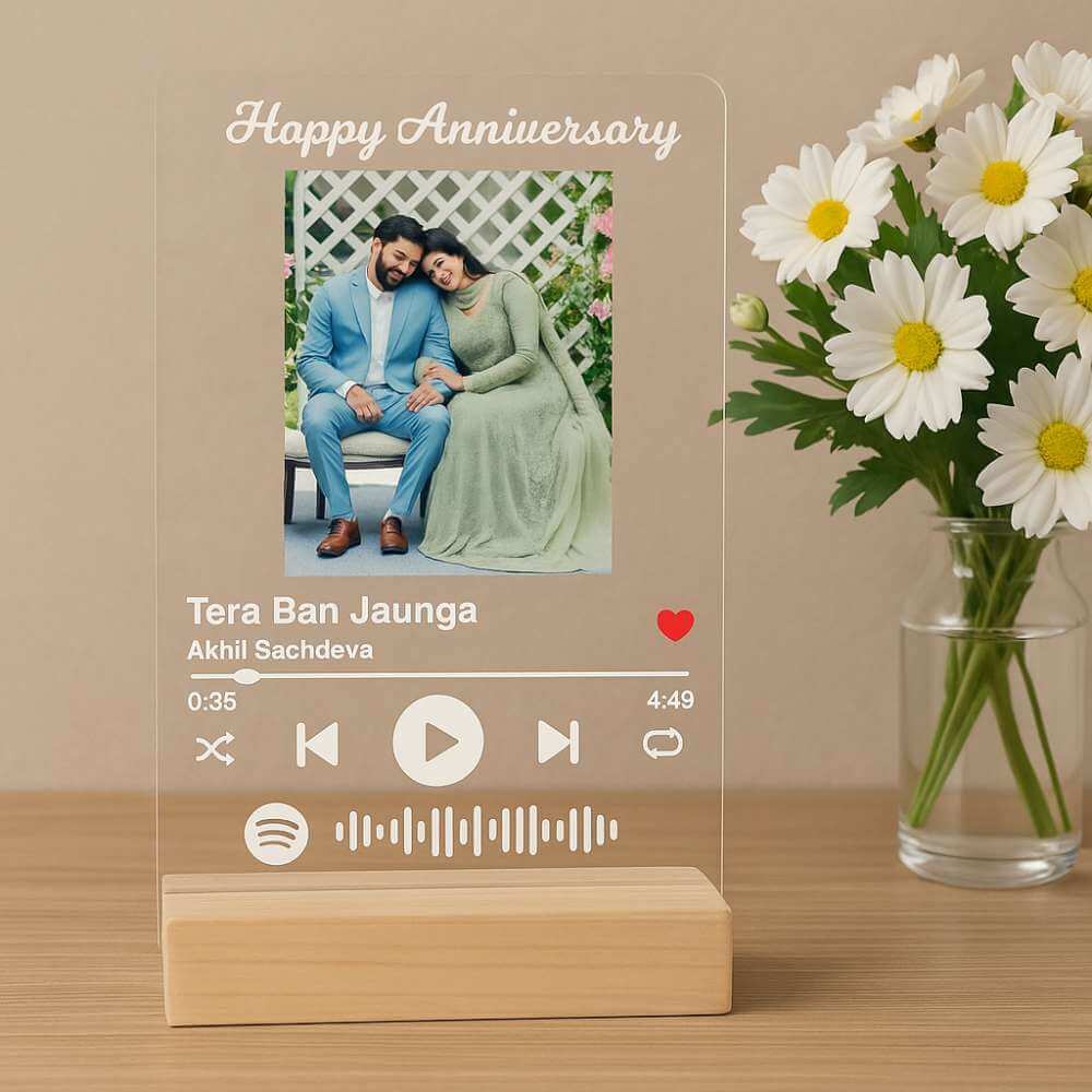 Custom Acrylic Spotify Plaque with Photo & Song - 3