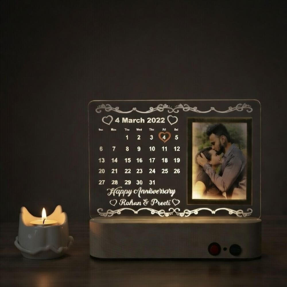 Wedding  Anniversary Calendar With battery & C-type USB Charging - 6