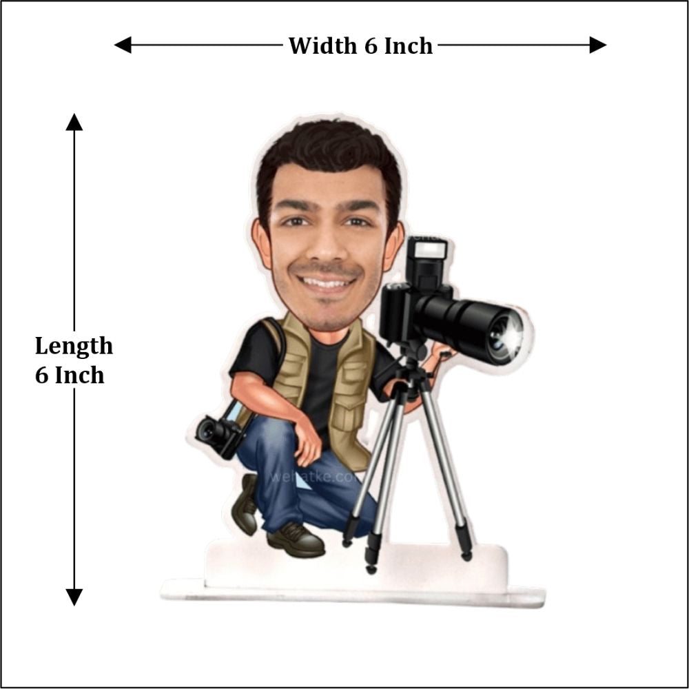 Customized Photographer Caricature for Boys/Men - 3
