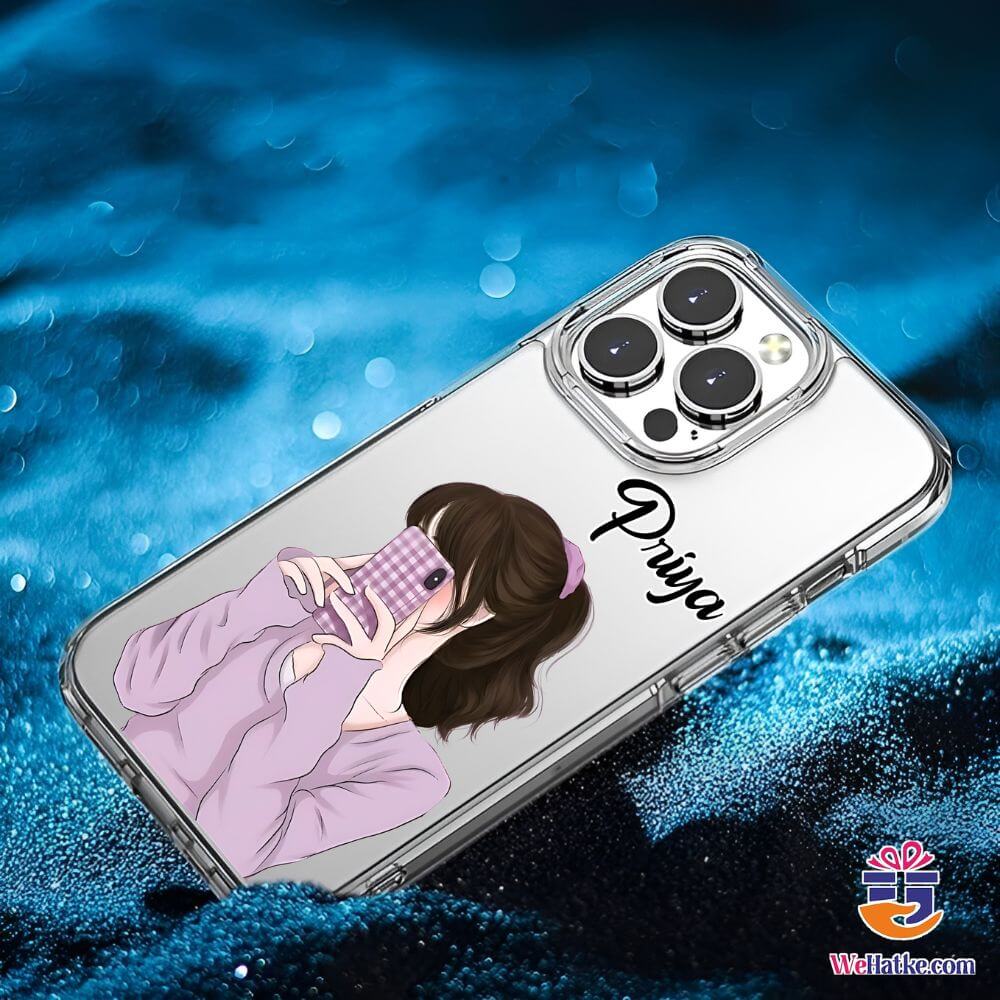 Customized Back Case For Girl With Phone - 2