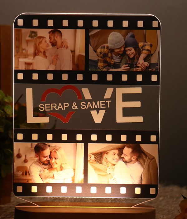 Customized LED Love name frame with name & photo - 2