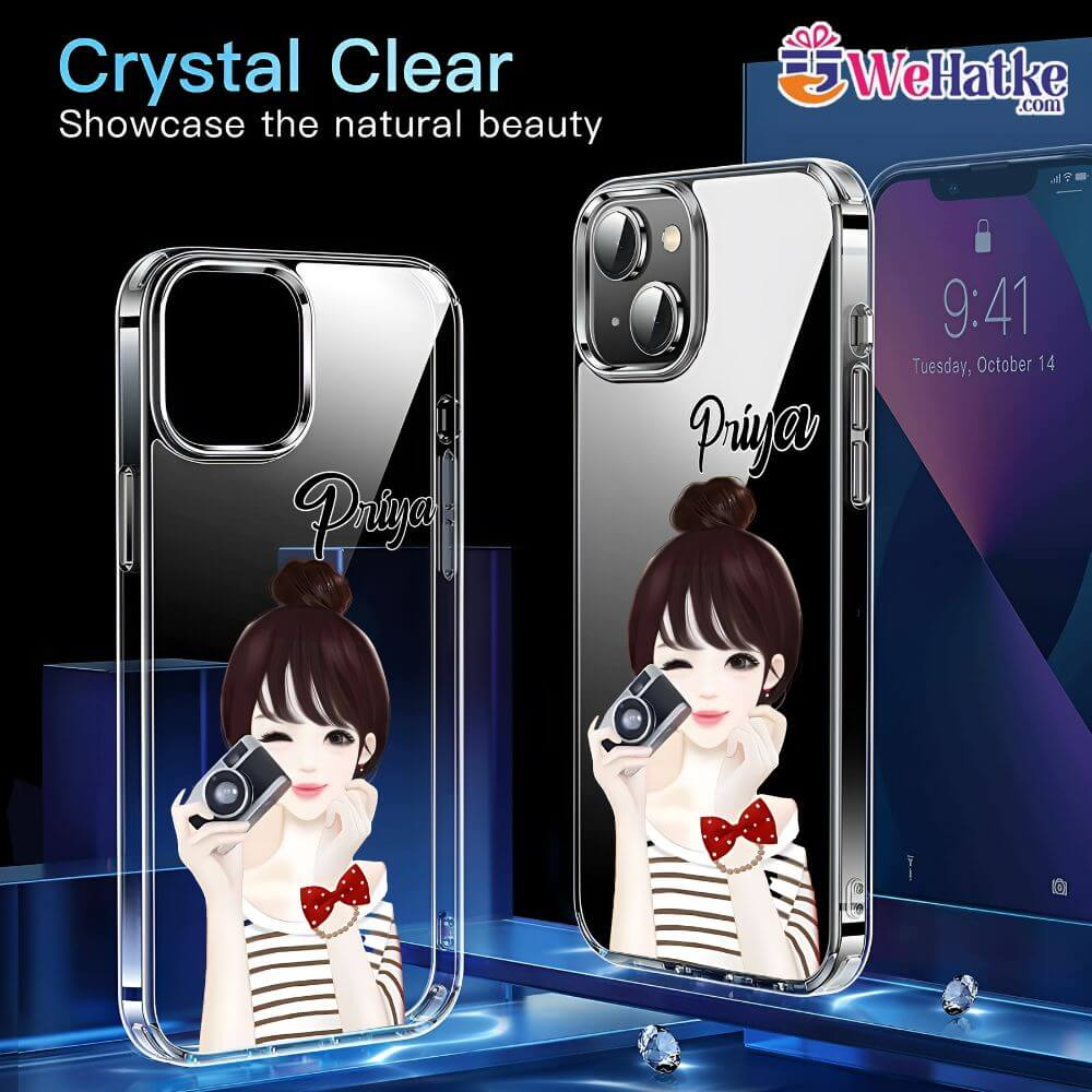 Customized Back Case For Girl With Vintage Camera - 3