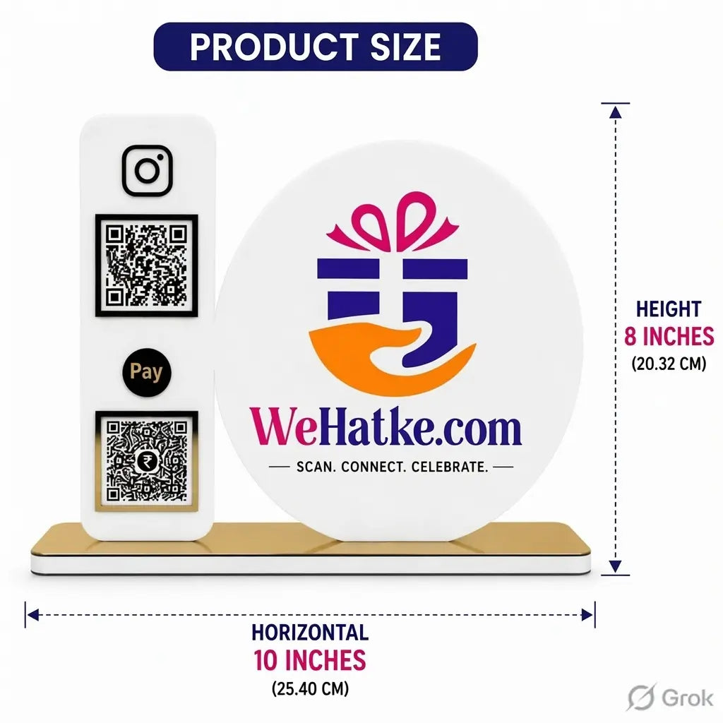 Custom Acrylic QR Code Stand with Logo for Shops & Cafes