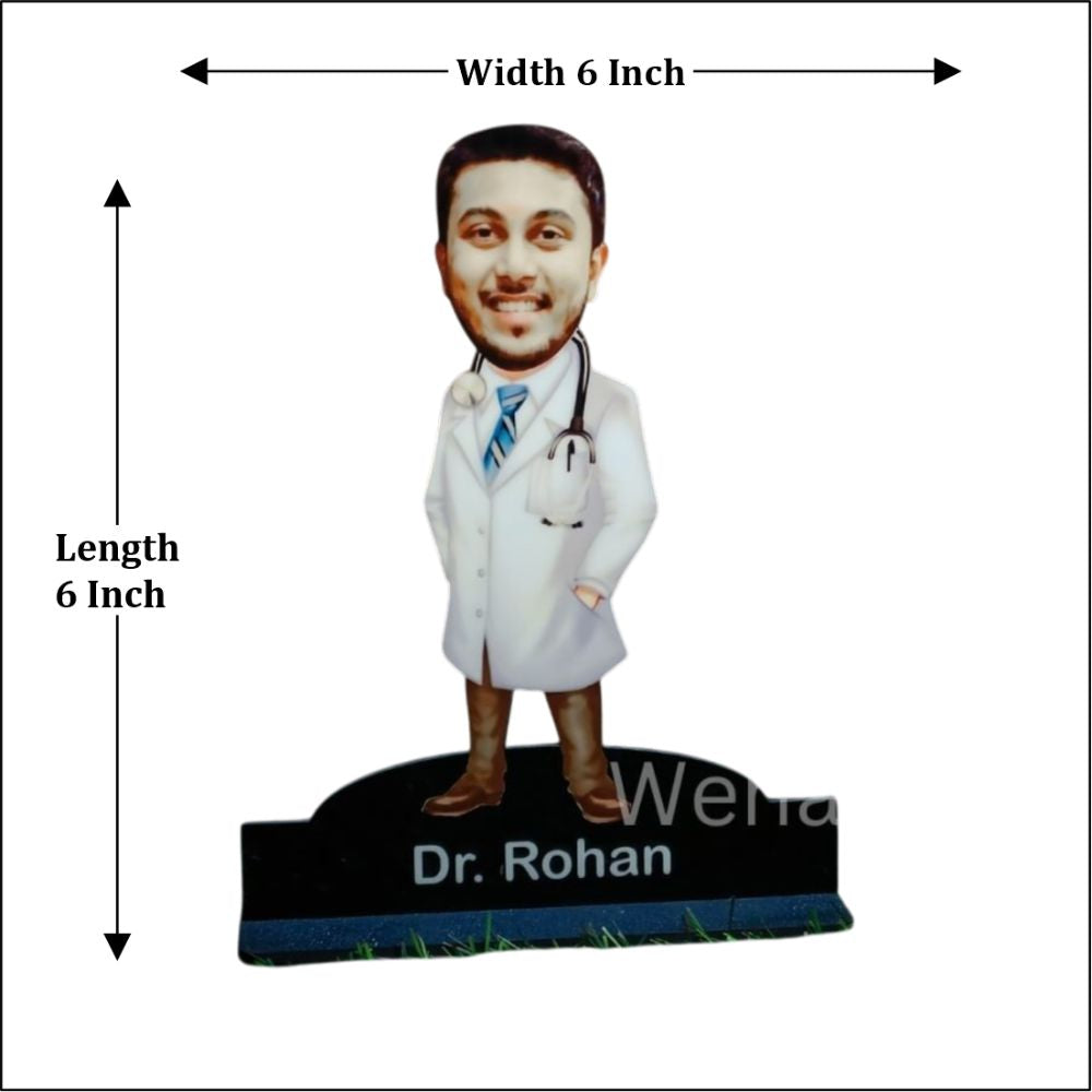Customized Doctor Caricature With Name And Photo - 6