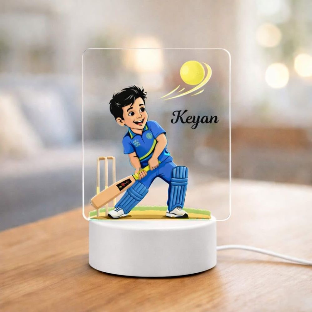 Cricket Theme Kids LED Lamp with Name - 4
