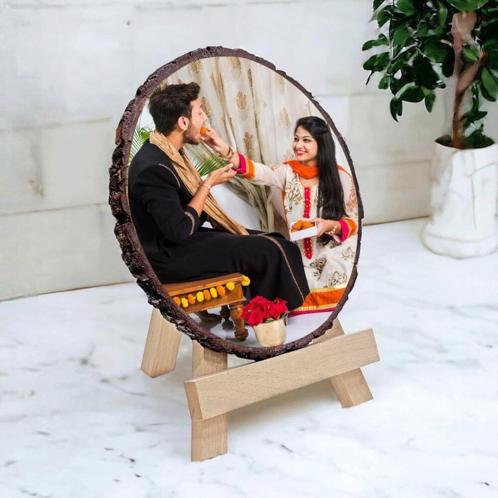 Custom Raksha Bandhan Wooden Photo Frame