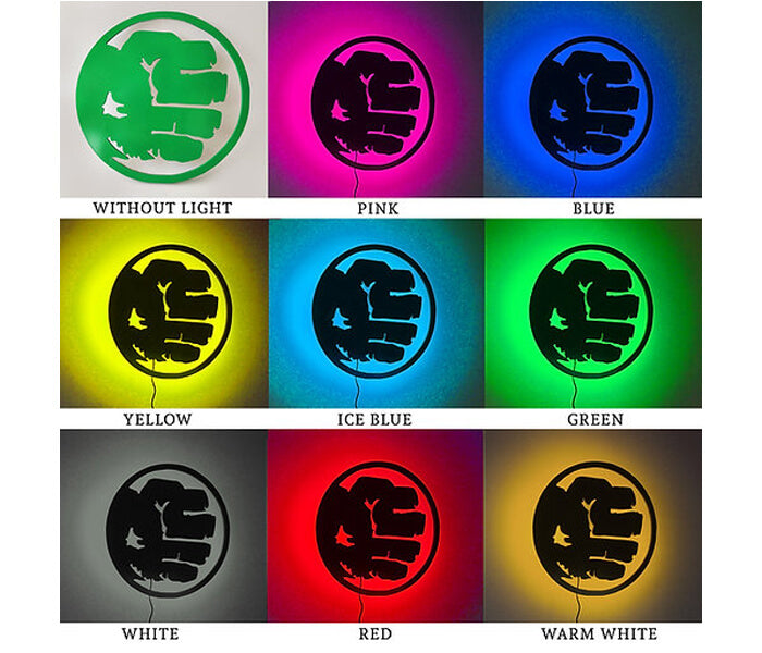Customized Hulk Wall Decor LED Lamp - 3