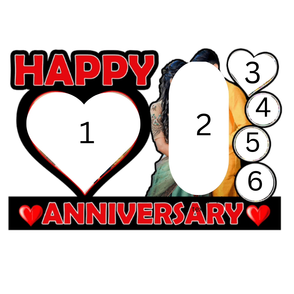 Customized Anniversary Frame with Photo Cutout - 3