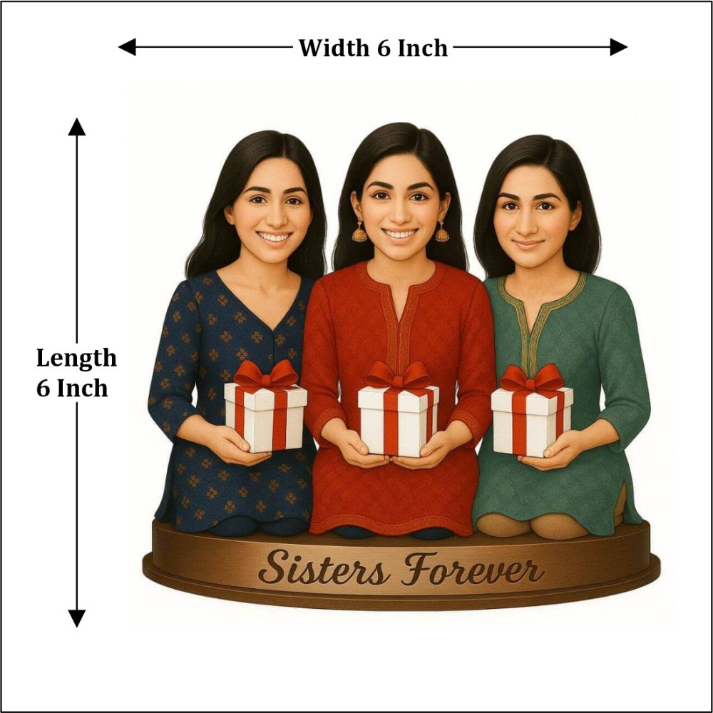 Personalized Sisters Forever Caricature - 4