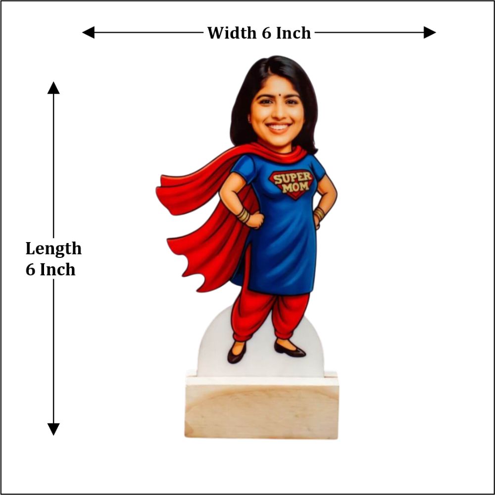 Customized Super Mom Caricature with Photo - 9