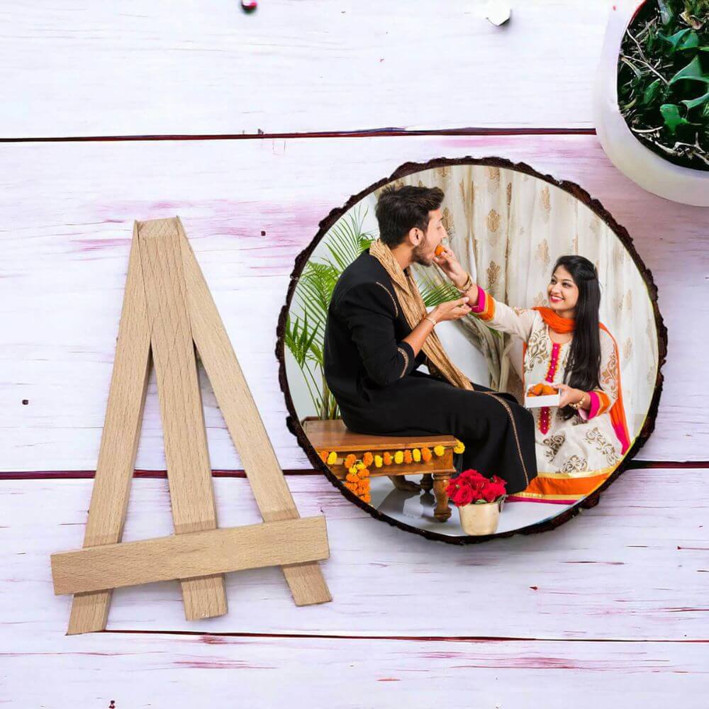 Custom Raksha Bandhan Wooden Photo Frame - 3