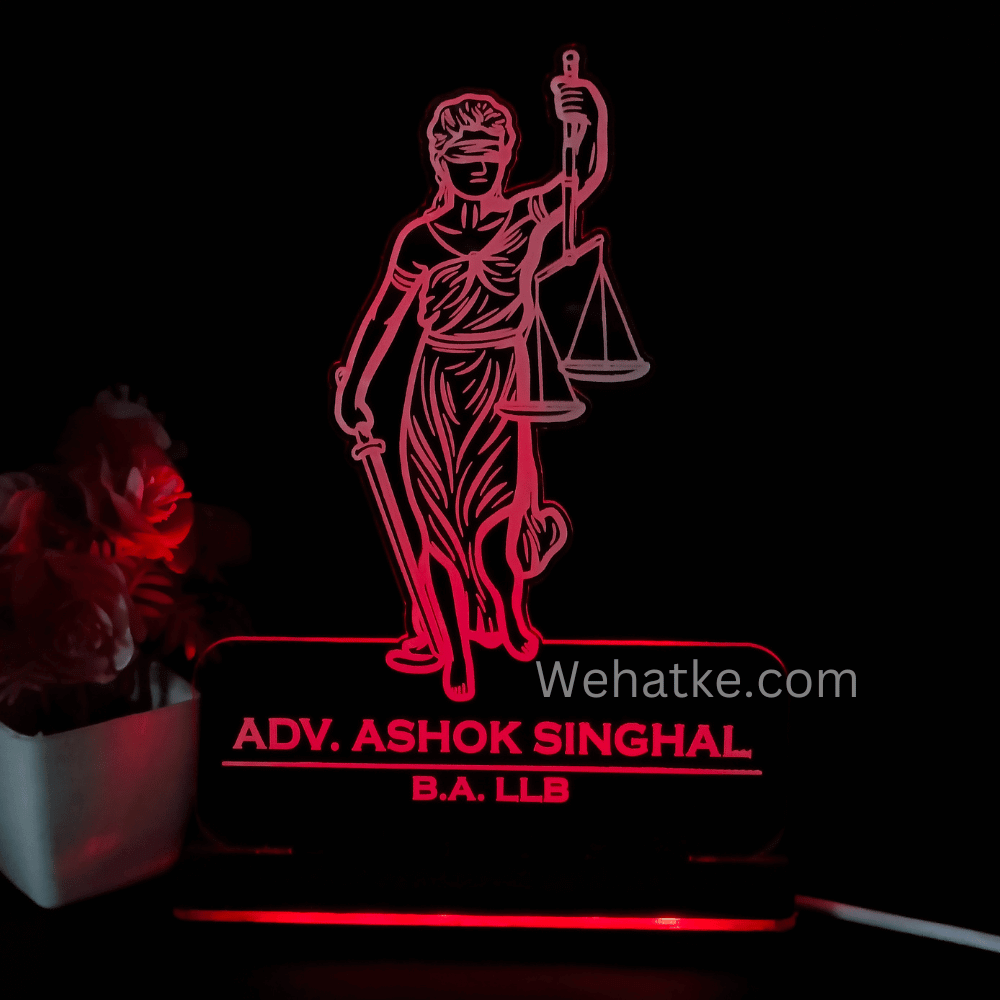 Customized 3D illusion lamp for Lawyers & advocates - 2