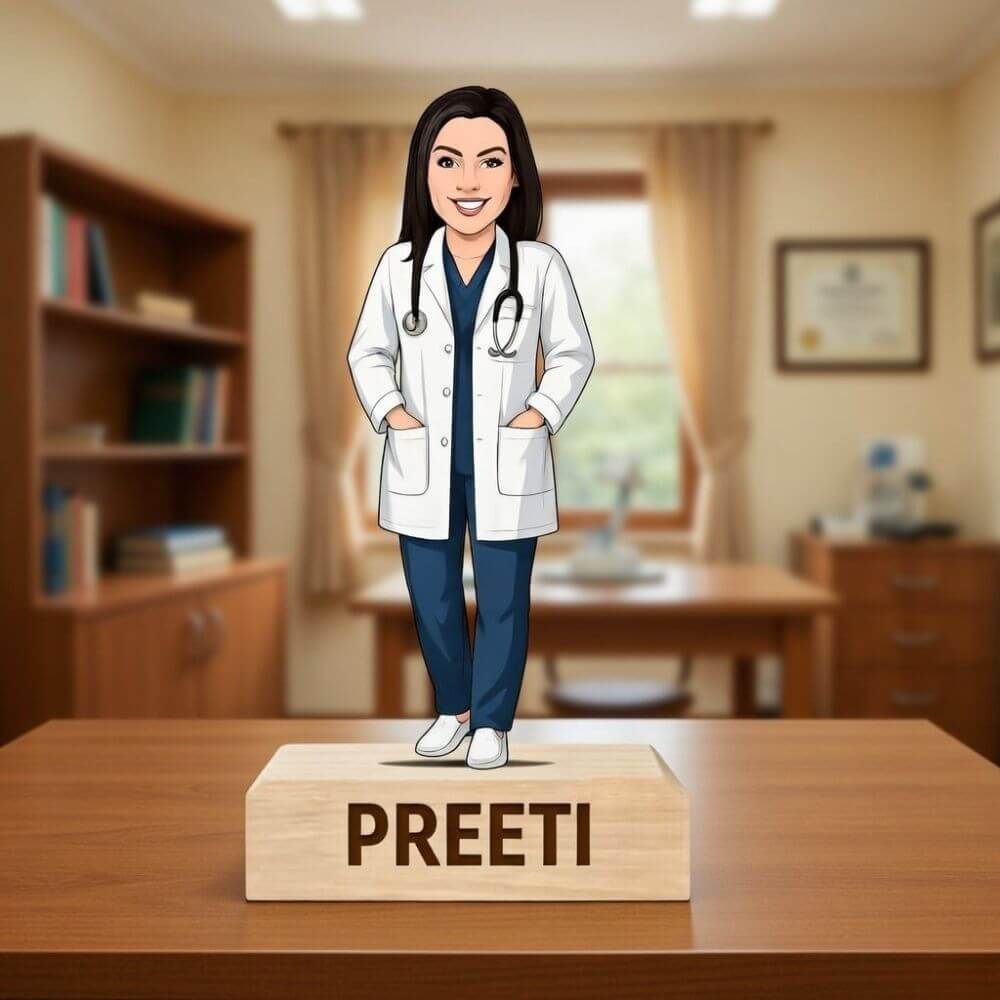 Custom Doctor Wooden Standee Caricature