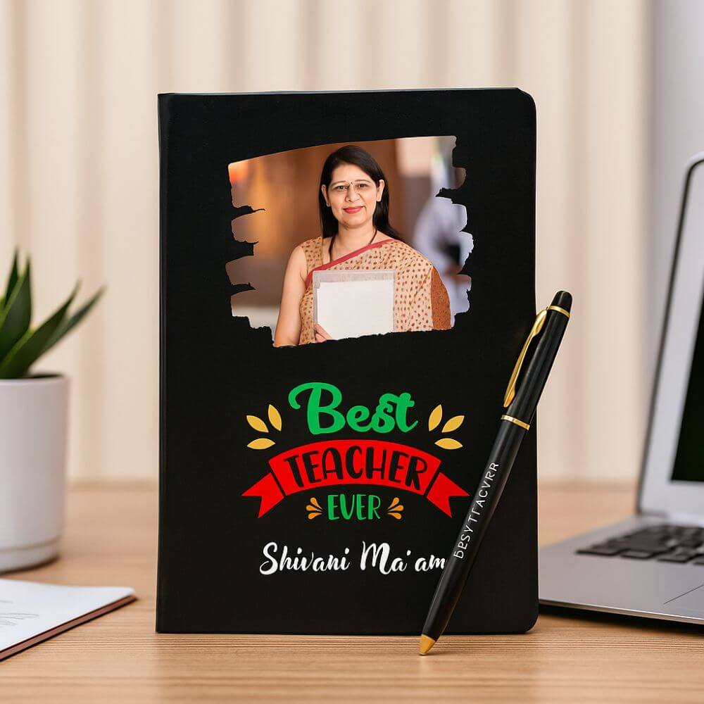 Personalized Teacher Notebook with Photo - 3