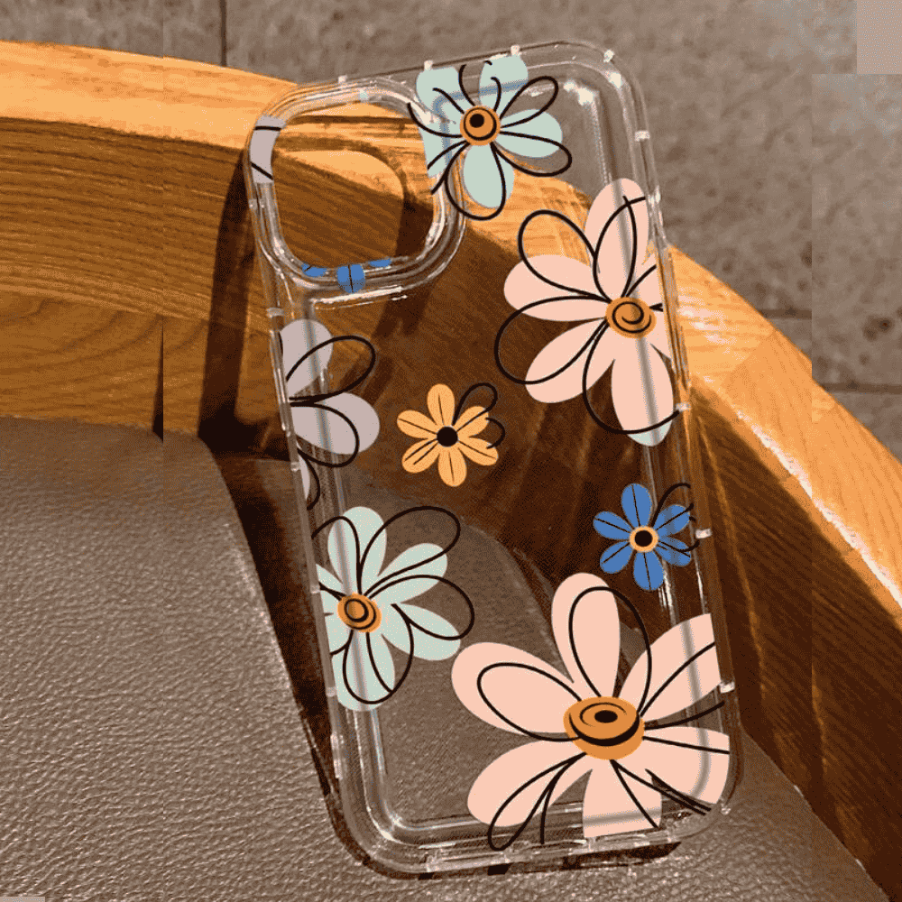 Line art flower design - 3
