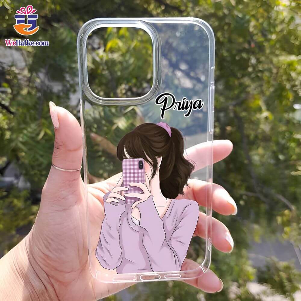 Customized Back Case For Girl With Phone - 3