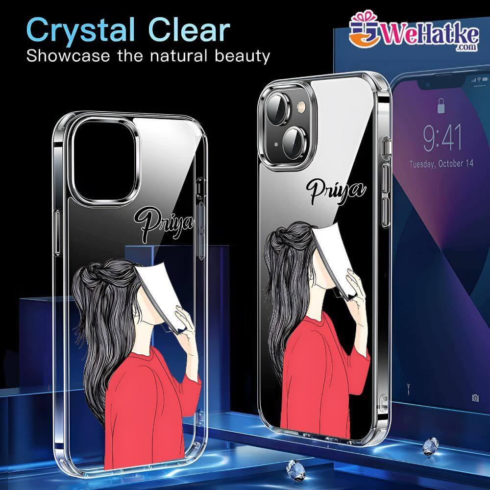 Customized Back Case For Girl With Book - 4