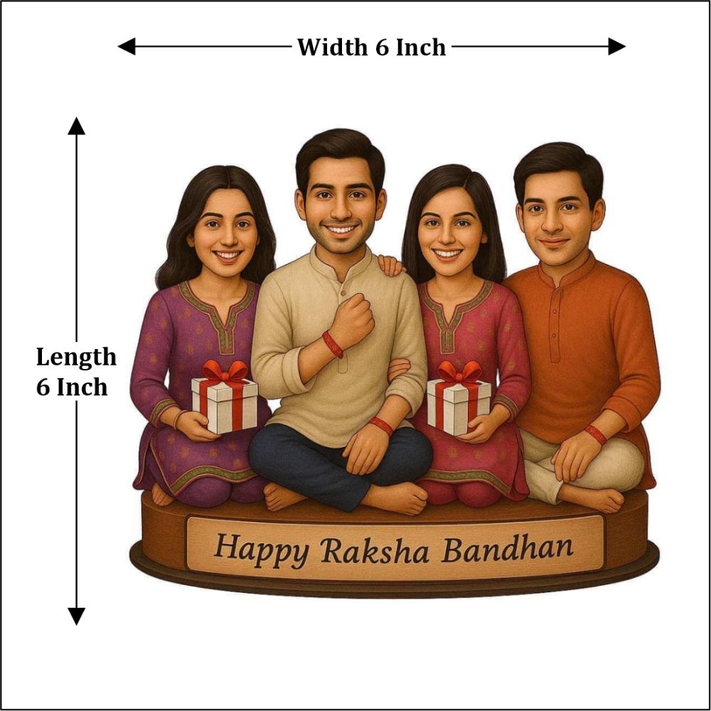Raksha Bandhan Caricature Standee for Siblings - 4