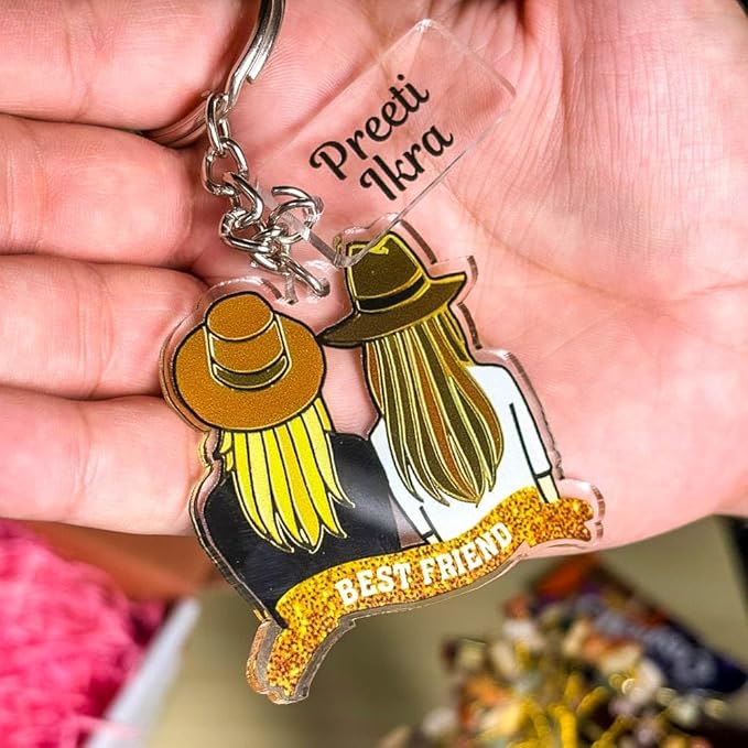 Bestie Keychain with Names - 4