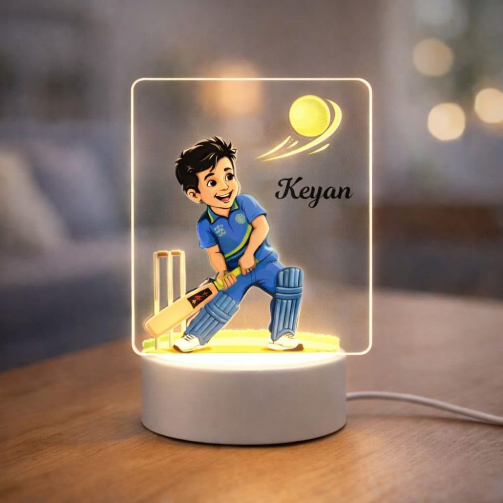 Cricket Theme Kids LED Lamp with Name - 2