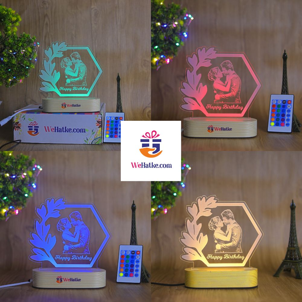 Personalized Leaf 3D illusion Lamp Gift - 2