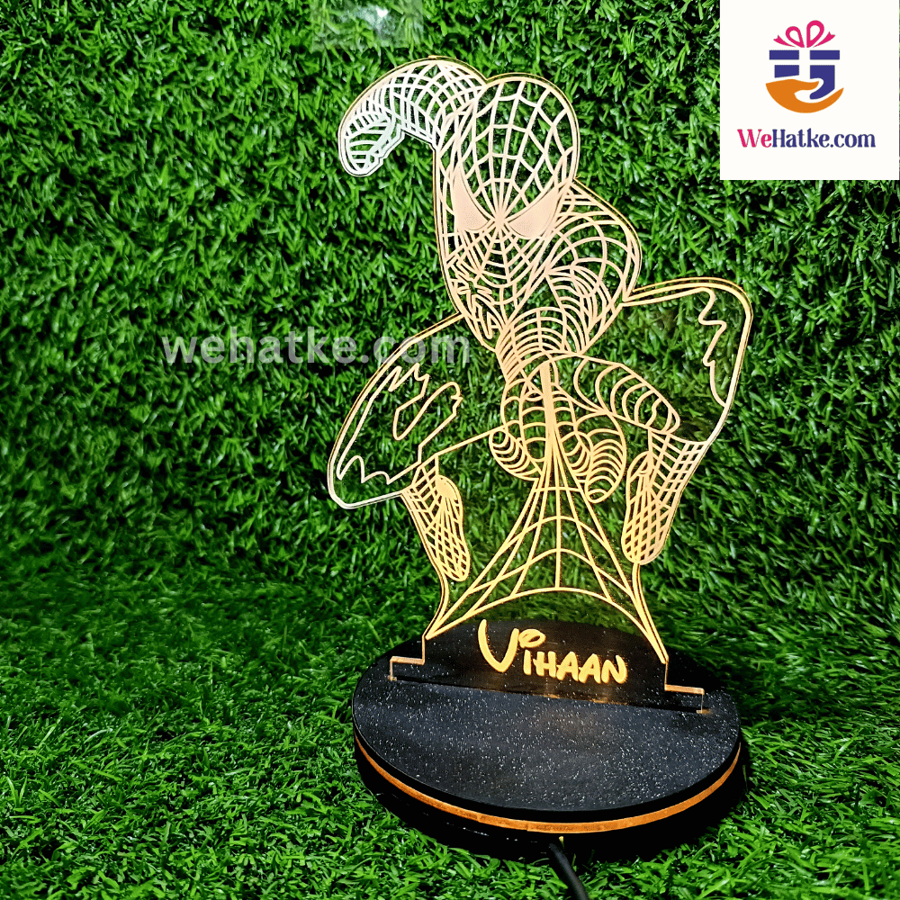 Customized Spiderman 3d illusion lamp - 3