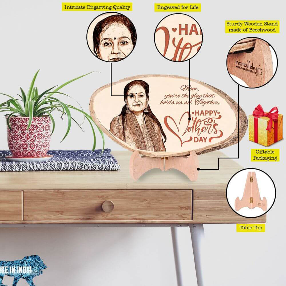 Wooden Photo Plaque for Mother Gift - 2