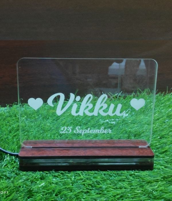 Customized acrylic engraved led lamp - 2