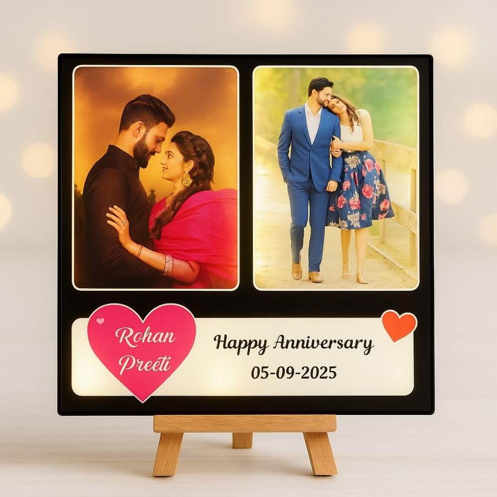 Customized LED Photo Frame with Multiple Light Modes | Anniversary Gift For Couples - 5