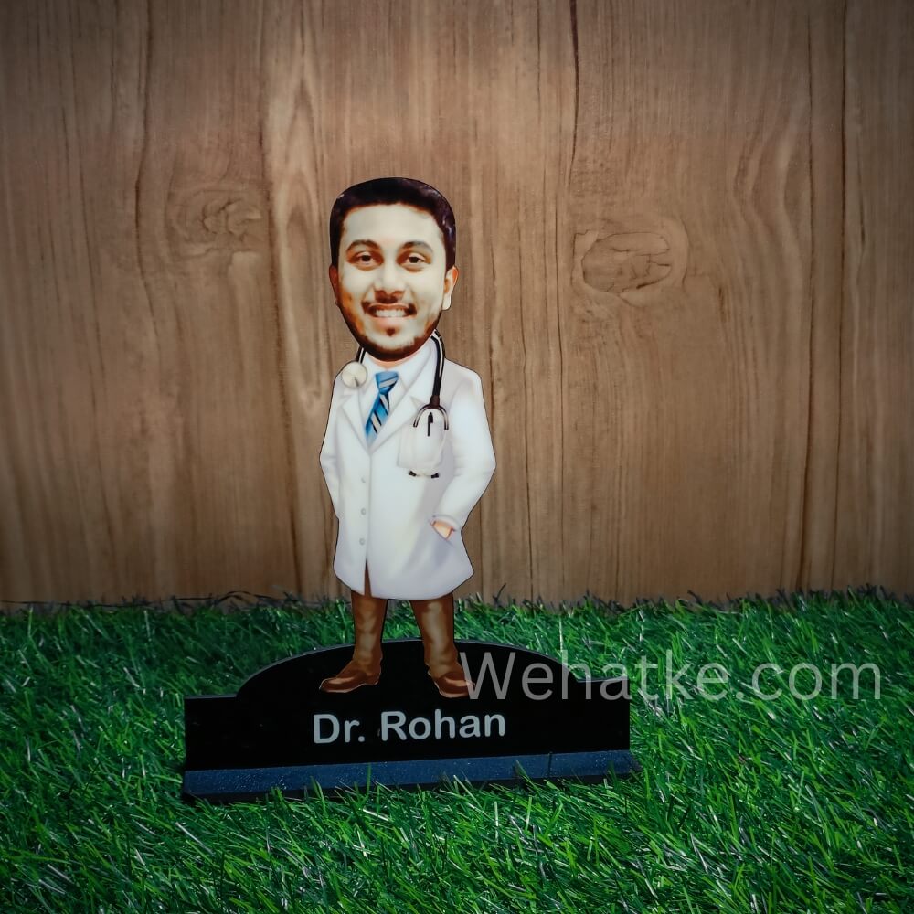 Customized Doctor Caricature With Name And Photo - 2