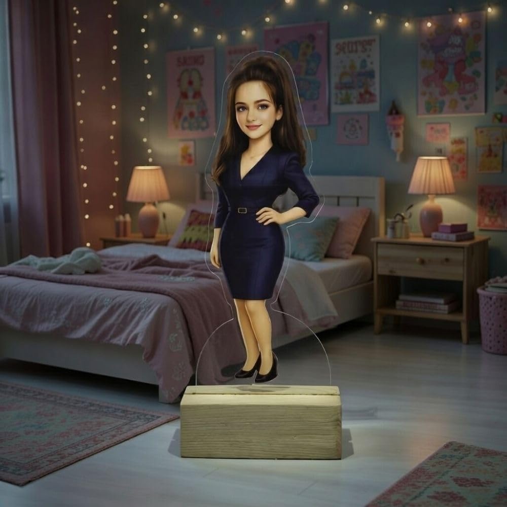 Acrylic Caricature Standee for Women - 3
