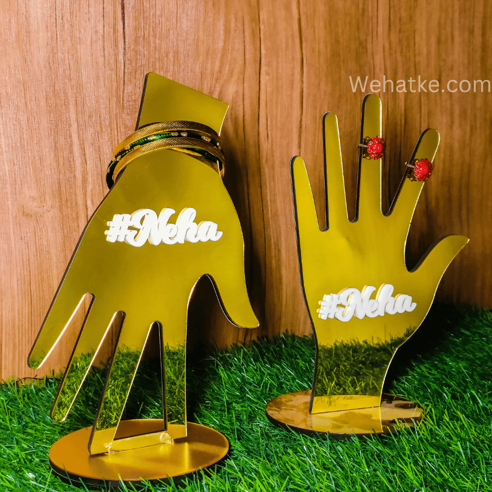 customized Finger Rings Jewellery Stand Hand Shaped Ring Holder - 3