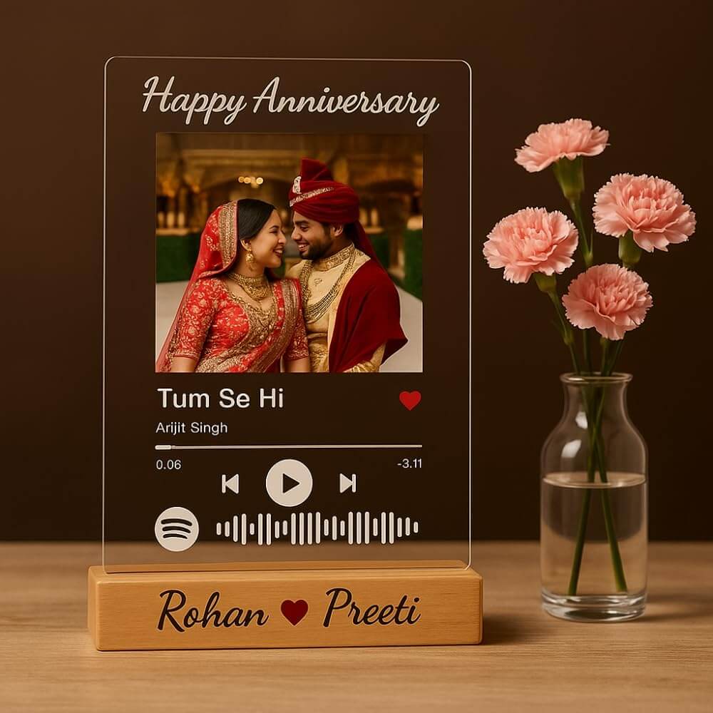 Spotify Acrylic Plaque with Wooden Stand
